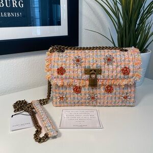 Kurt Geiger NWT Brixton Tweed Lock Shoulder Bag